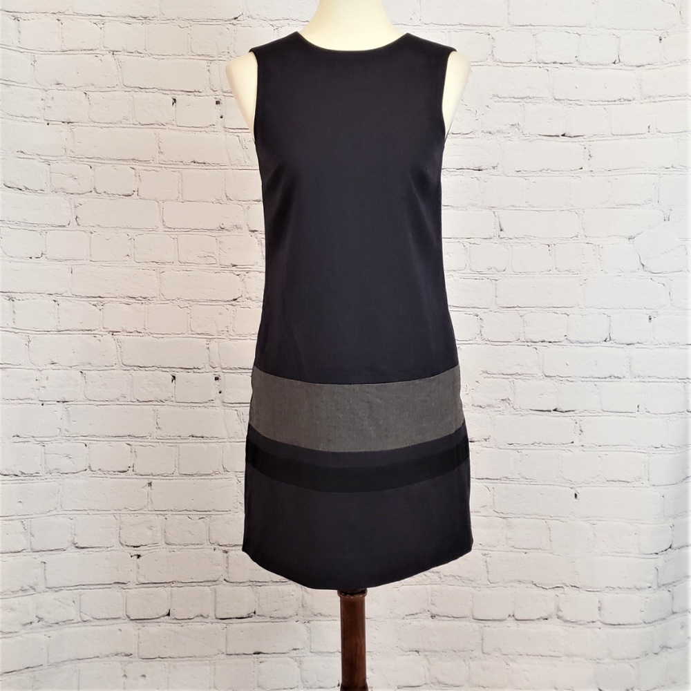 GAP Wool Colorblock Sheath Dress w/Pockets, Size 0 - Picture 2 of 3